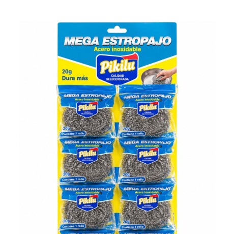 ESPONJA PIKILU MEGA ESTROPAJO (TIRA 12 PCS) 20GRS ESPONJA PIKILU MEGA ESTROPAJO (TIRA 12 PCS) 20GRS