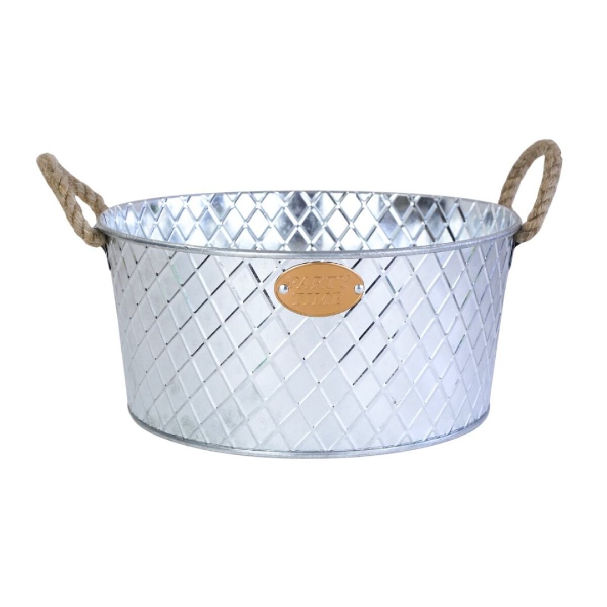 Balde para botellas galvanizado Rombos Party Time 30x14cm 