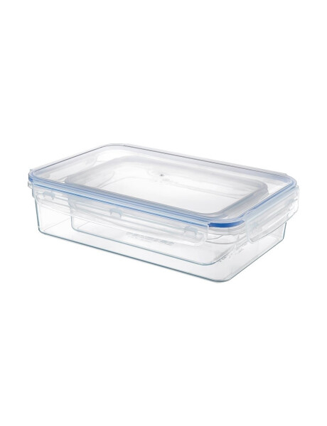 RECIPIENTE RECTANG. 2800ML "TOUCH&LOCK" COLOR CRISTAL C/SILICONA AZUL 30.5x20.5x8cms RECIPIENTE RECTANG. 2800ML "TOUCH&LOCK" COLOR CRISTAL C/SILICONA AZUL 30.5x20.5x8cms