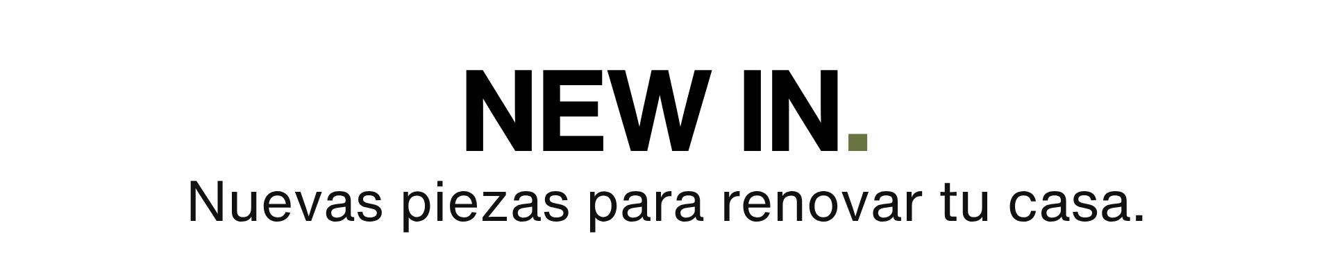 Listado NEW IN