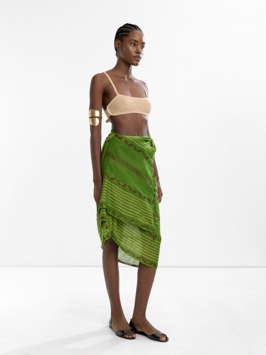Pañuelo De Algodón Estampada verde