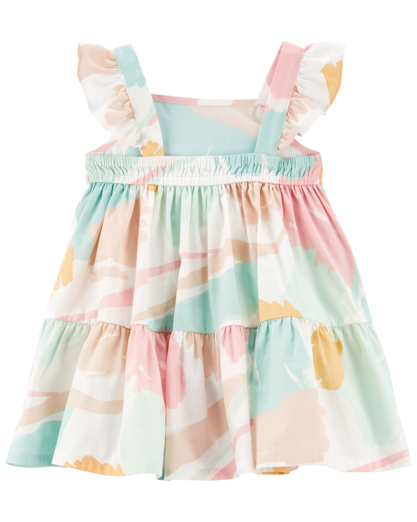 Vestido de algodón, escalonado, tonos pastel Vestido de algodón, escalonado, tonos pastel
