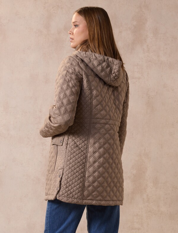Campera Capitoneada BEIGE OSCURO