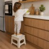 Banqueta Banco Plegable Escalera Plastico Reforzado 27 Cm Beige