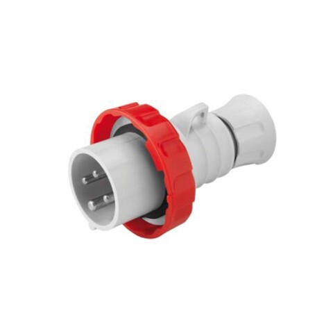 Ficha industrial 3P+T 16A 6HS 380V roja IP67 GG0030