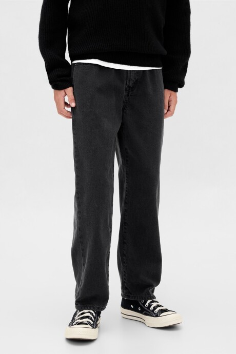 Jean Relaxed Niño Black Wash