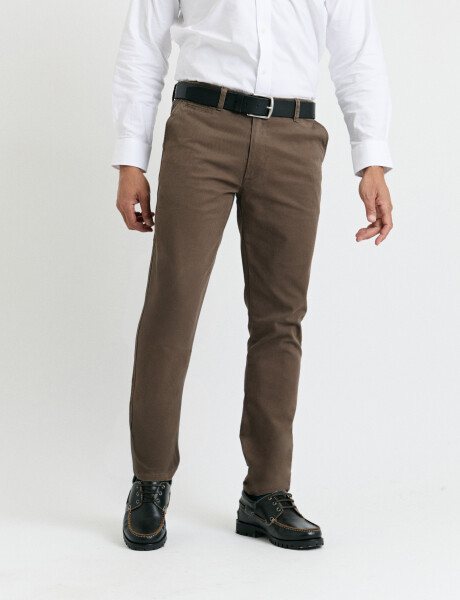 080422 PANTALÓN SPORT S/PINZAS HARRY Marron