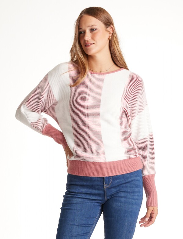 Buzo Dolman Lineas ROSA/MULTI
