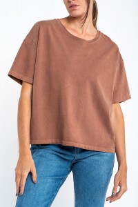 Remera Manga Corta Lavada Vison