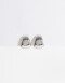 Aros Clips Metal Aros Gota Chunky - Plateado Rodio