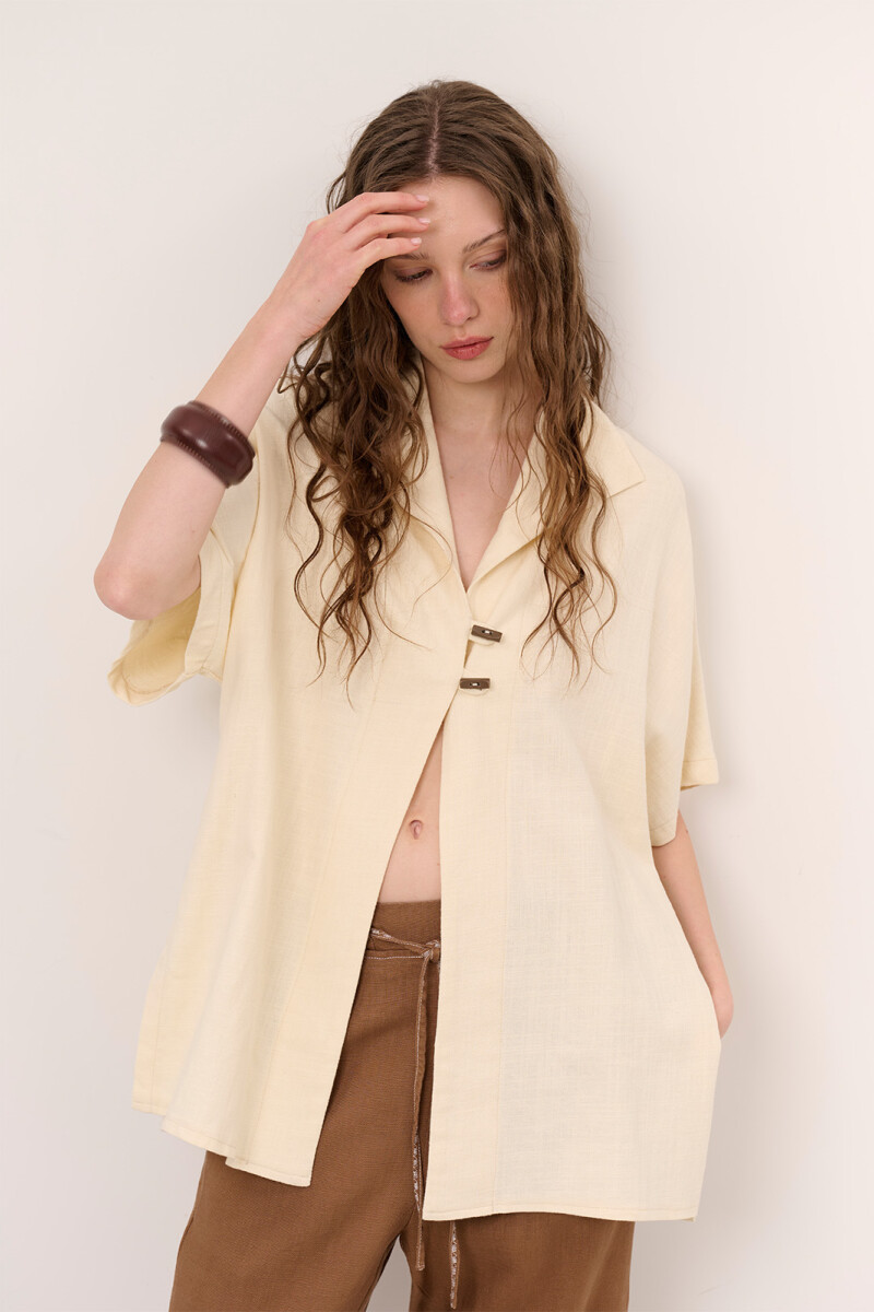 SOBRECAMISA LINO ALAMAR CRUDO