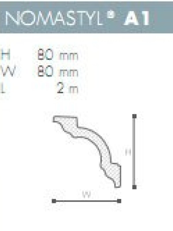 MOLDURA POLIESTIRENO NOMASTYL- A1 - 2 mts - N/A