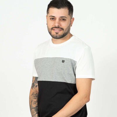 t-shirt combinada (3) White