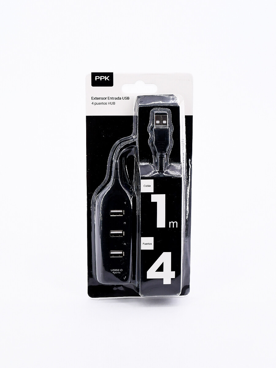 EXTENSOR ENTRADA USB - NEGRO (V) 
