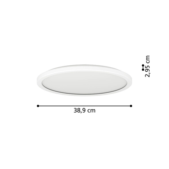 Plafón blanco LED redo. 18,5W blanco dinám. Ø389mm EG3615X