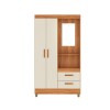 ROPERO - 2 PUERTAS 2 CAJONES CON ESPEJO BLANCO OFF WHITE