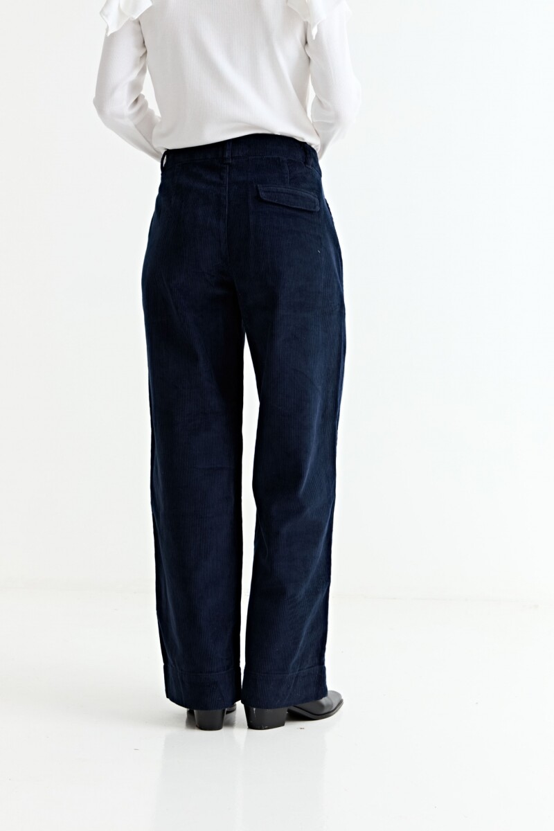 Pantalón pana wide leg AZUL MARINO