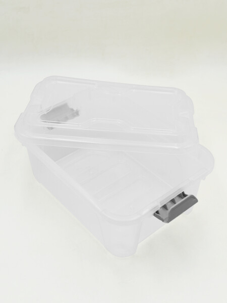 CAJA ORGANIZADORA PLASTICA 5LTS 30X21.5X13.5CM GRIS (V)