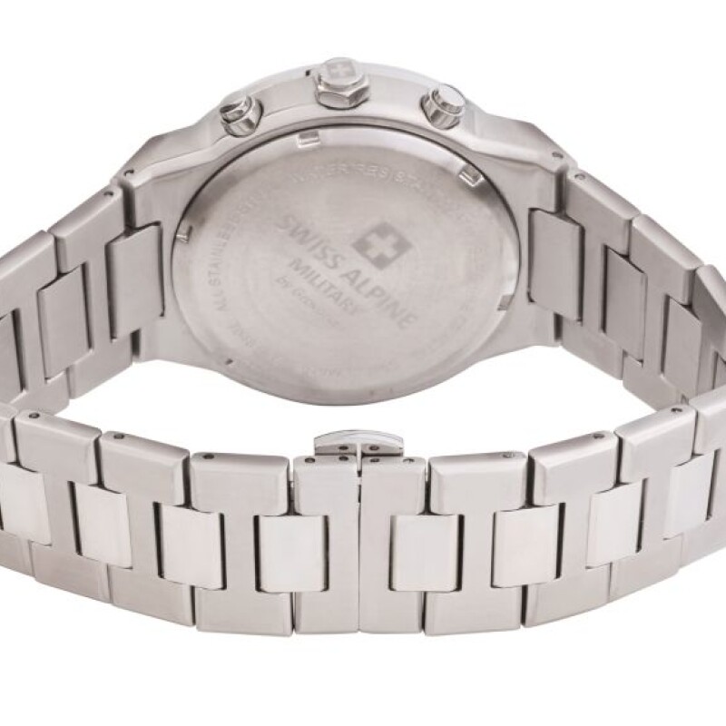 Reloj Swiss Alpine Military Pioneer 7048.9137 para hombre con correa de acero Negro