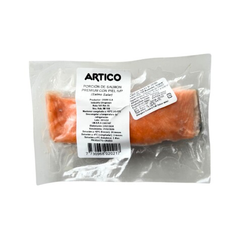 PORCIONES DE SALMON PREMIUM CHILENO CON PIEL IVP 250g - COD BARRAS Porciones De Salmon Premium Chileno Con Piel Ivp 250g - Cod Barras
