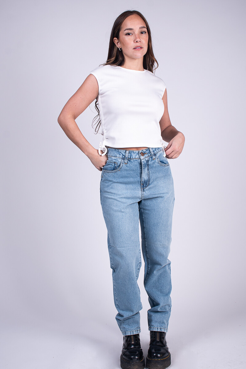 Jean Mom fit Azul medio