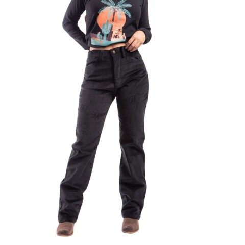 PANTALON PANA S-XXL NEGRO