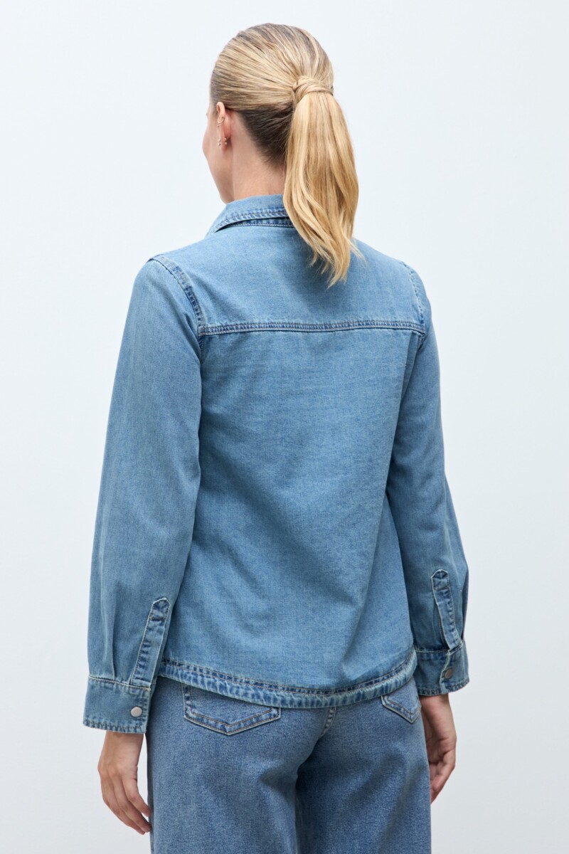 Camisa de jean jean medio