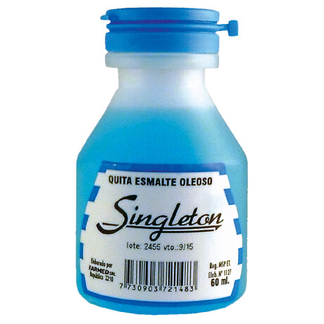 Quitaesmalte Oleoso Singleton 60ml Quitaesmalte Oleoso Singleton 60ml