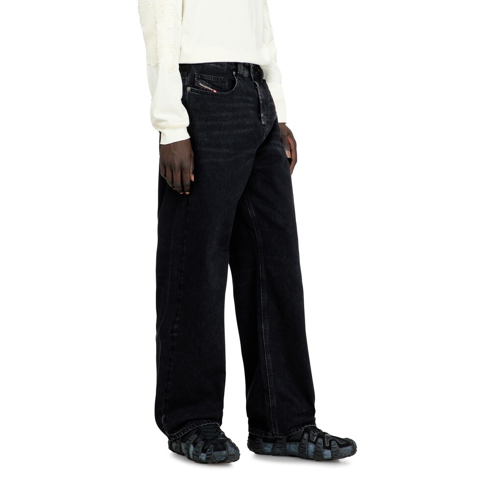 Jeans Urbano Para Hombre Relaxed Jeans - 2001 D-Macro Negro/Gris Oscuro