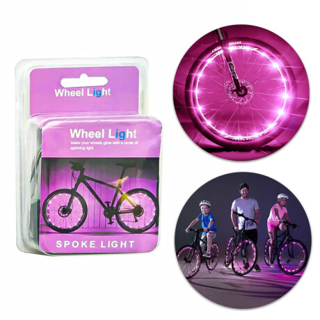 Tira Cinta De Luces LED Neón Para Ruedas De Bicicleta Rosa