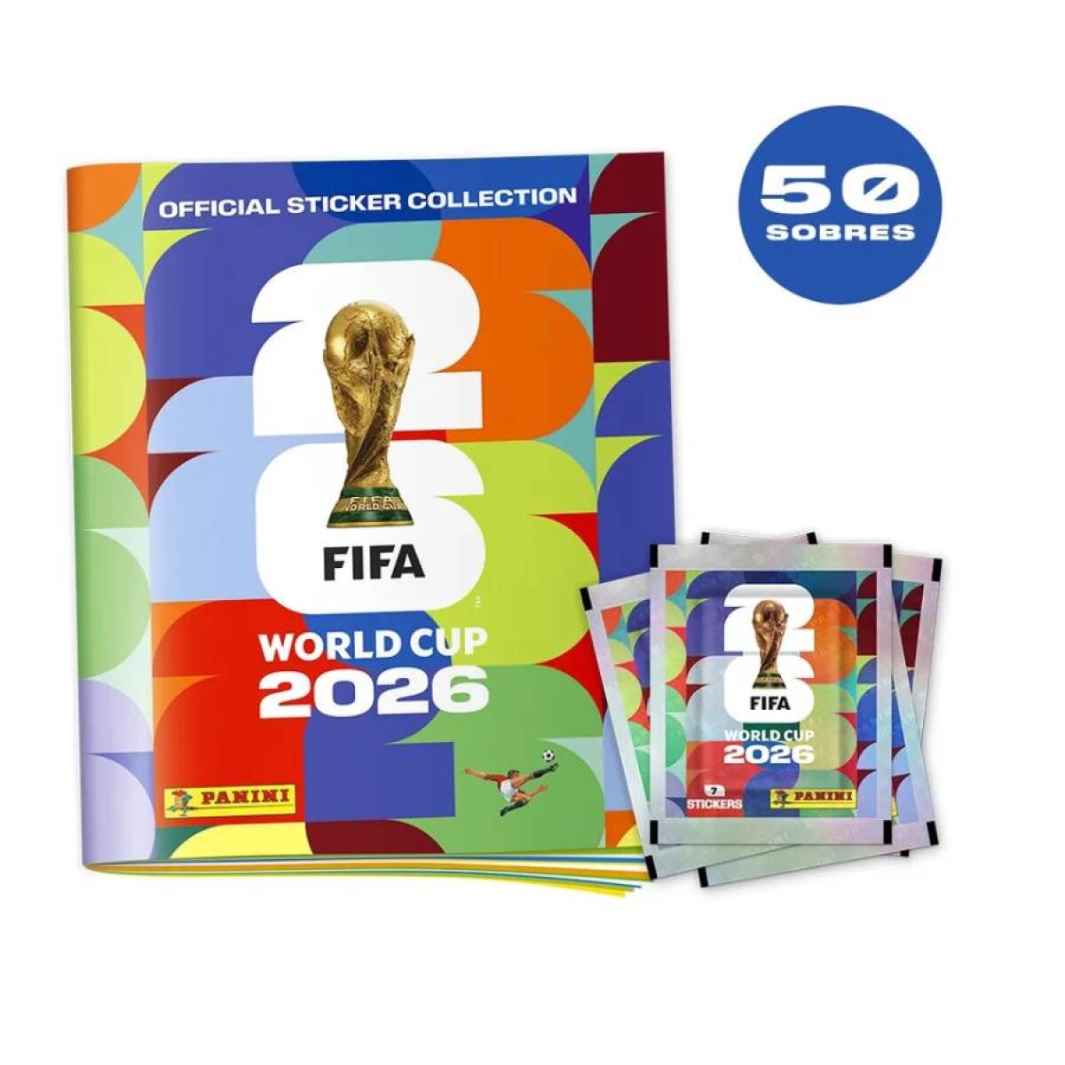 50 sobres + Album tapa blanda FIFA WORLD CUP 2026 