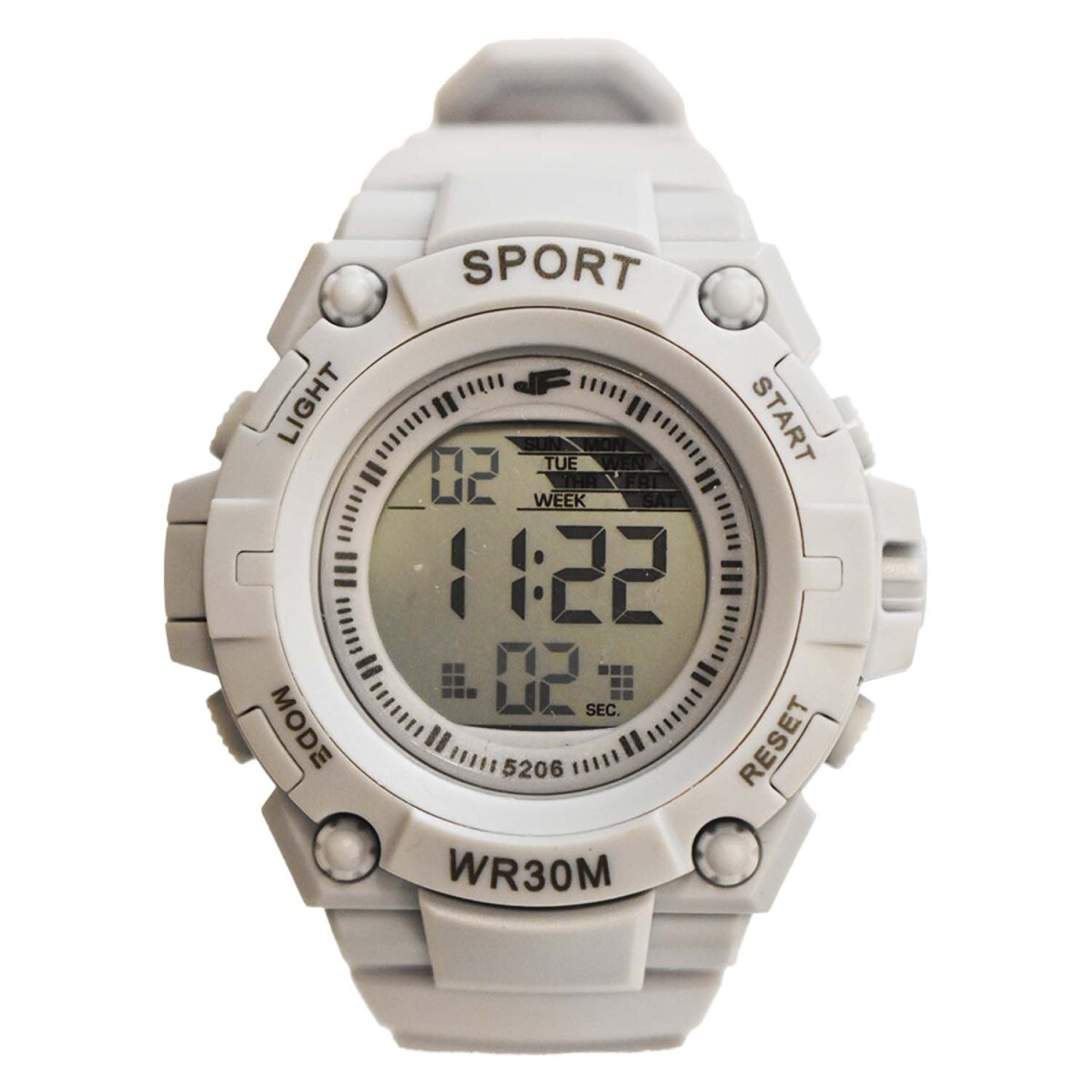 Reloj Deportivo de Pulsera Waterproof Pantalla Luz Unisex - Gris 