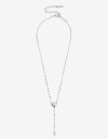 Cadena Corta con Dije Metal Collar Con Dije Corazón Metal - Plateado Rodio