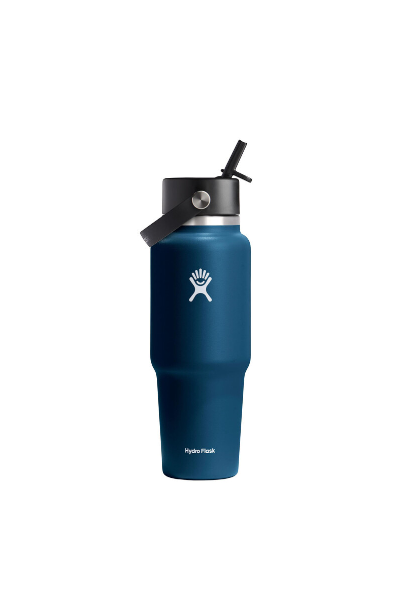 32 OZ WIDE FLEX STRAW TRAVEL BOTTLE - Indigo 
