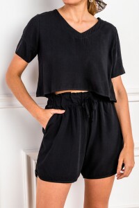 Blusa Crop Negro