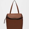 Mochila Soft En Cuero Graneado Tabaco