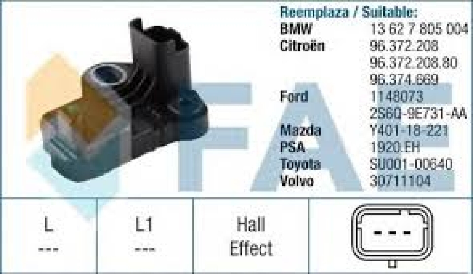 CAPTOR CITROEN - PEUGEOT HALL ARBOL LEVAS 1.4 HDI 1.6 HDI FAE 