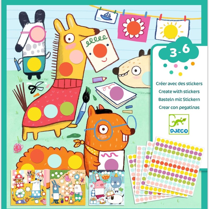 Laminas para jugar con Stickers Animales
