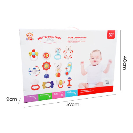 Set X12 Sonajeros Para Bebes Sensoriales Mordillo Beb001023