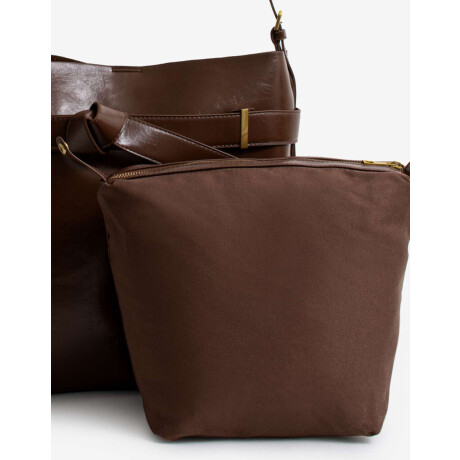 Cartera Saca Con Lazo Marron Suela