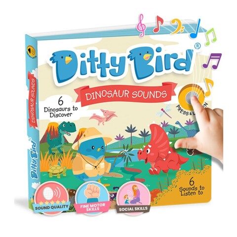 Libro musical Ditty Bird Sonidos de Dinosaurios Libro Musical Ditty Bird Sonidos De Dinosaurios