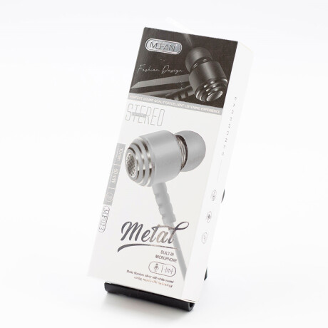 AURICULARES CON CABLE IN EAR MF023 PLATEADOS AURICULARES CON CABLE IN EAR MF023 PLATEADOS