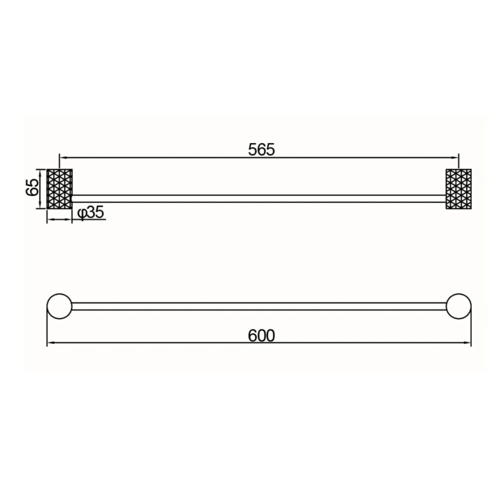 Toallero recto 60 cm SIGNATURE brushed nickel Toallero Recto 60 Cm Signature Brushed Nickel