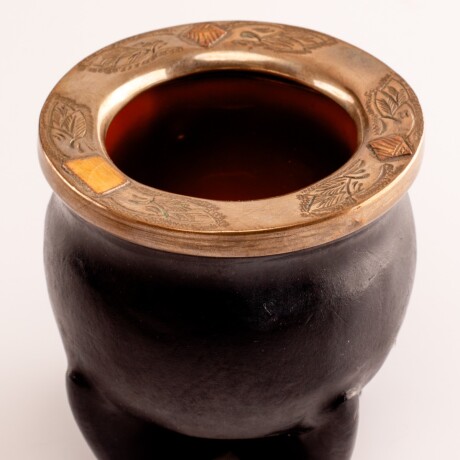 Mate Cerámica Plata y Oro C4