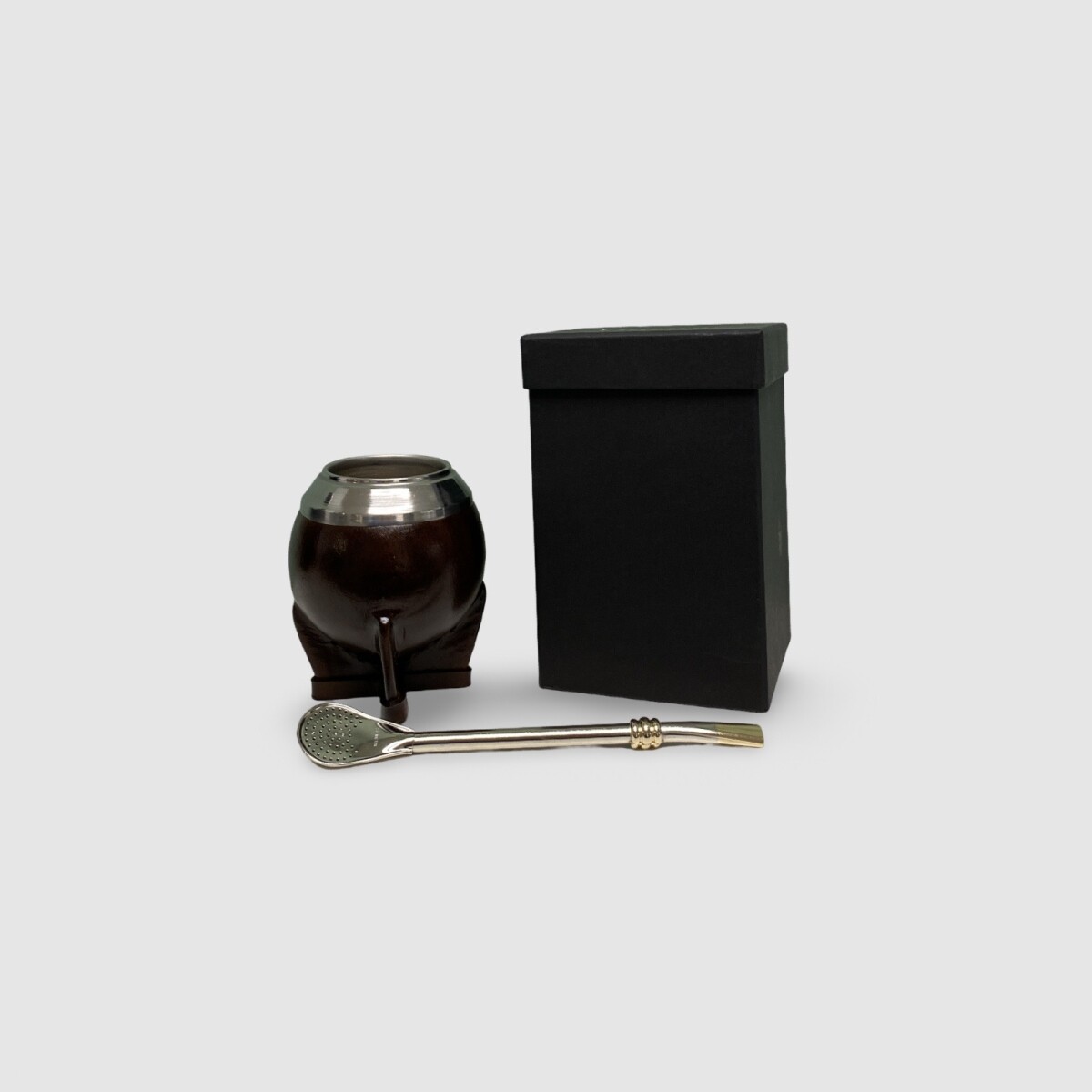 Mate de cuero con bombilla 