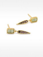 Pendientes Con Circonitas - Plata De Ley 925 multicolor