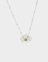 Cadena Corta con Dije Premium Silver Cadena Corta Con Dije Flor - Plateado