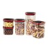 Juego X5 Frascos Hermeticos Tarros Tapa Cierre Giratorio Organizador Cocina Recipiente Alacena Imback Juego X5 Frascos Hermeticos Tarros Tapa Cierre Giratorio Organizador Cocina Recipiente Alacena Imback