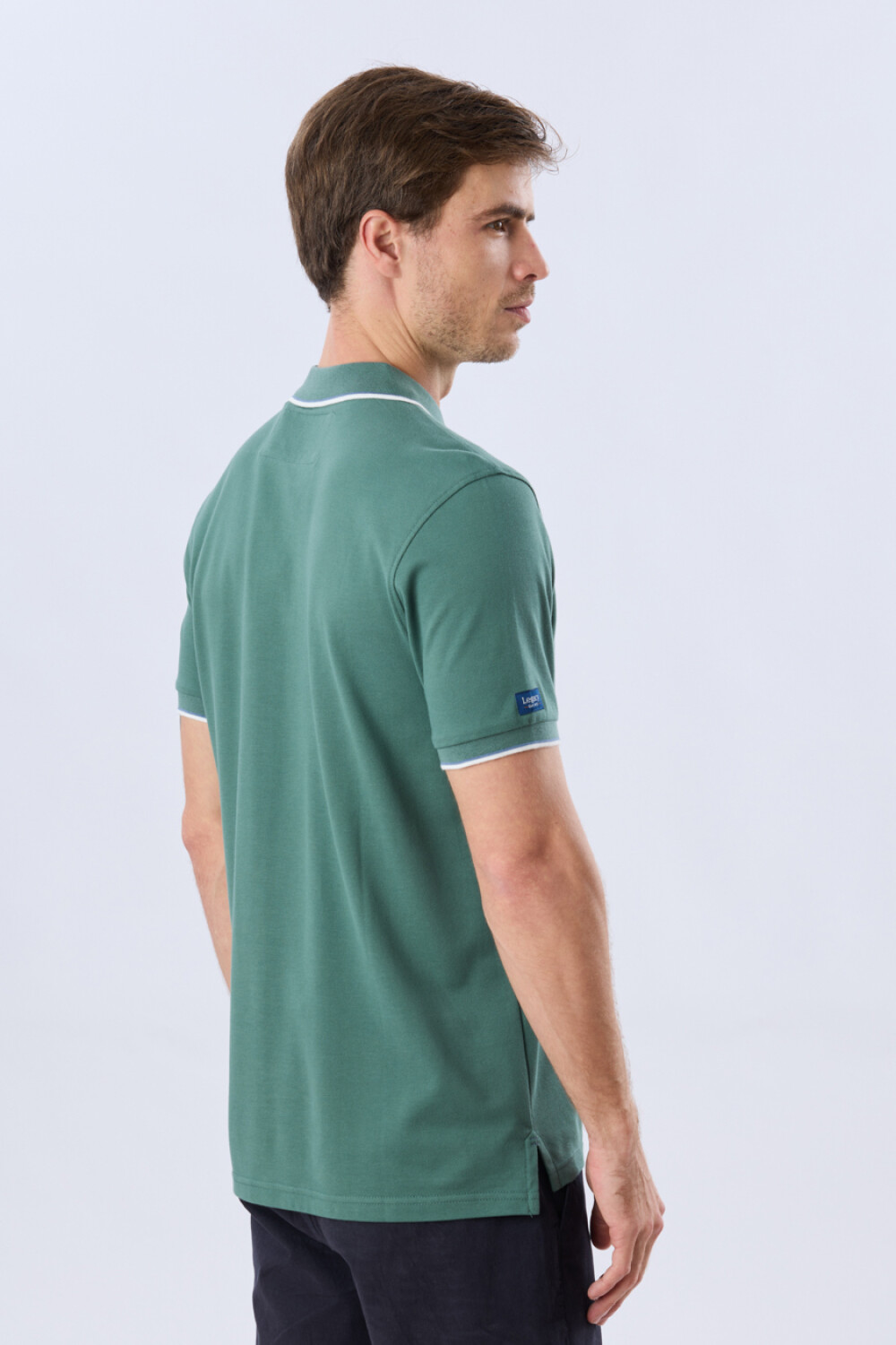 REMERA POLO LISA PIQUÉ Verde Oscuro