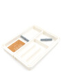 Organizador Cubiertos Extensible Blanco